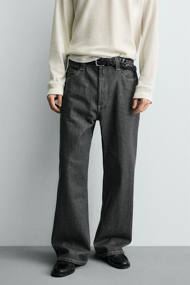JEANS LOOSE FIT - Gris azul de Zara