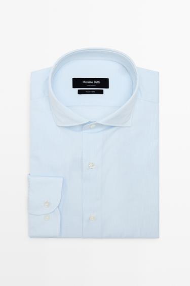 Slim fit gingham shirt — Sky blue 1