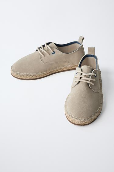 DERBYS JUTE CUIR ÉDITION LIMITÉE - Gris argent de Zara - Image 2