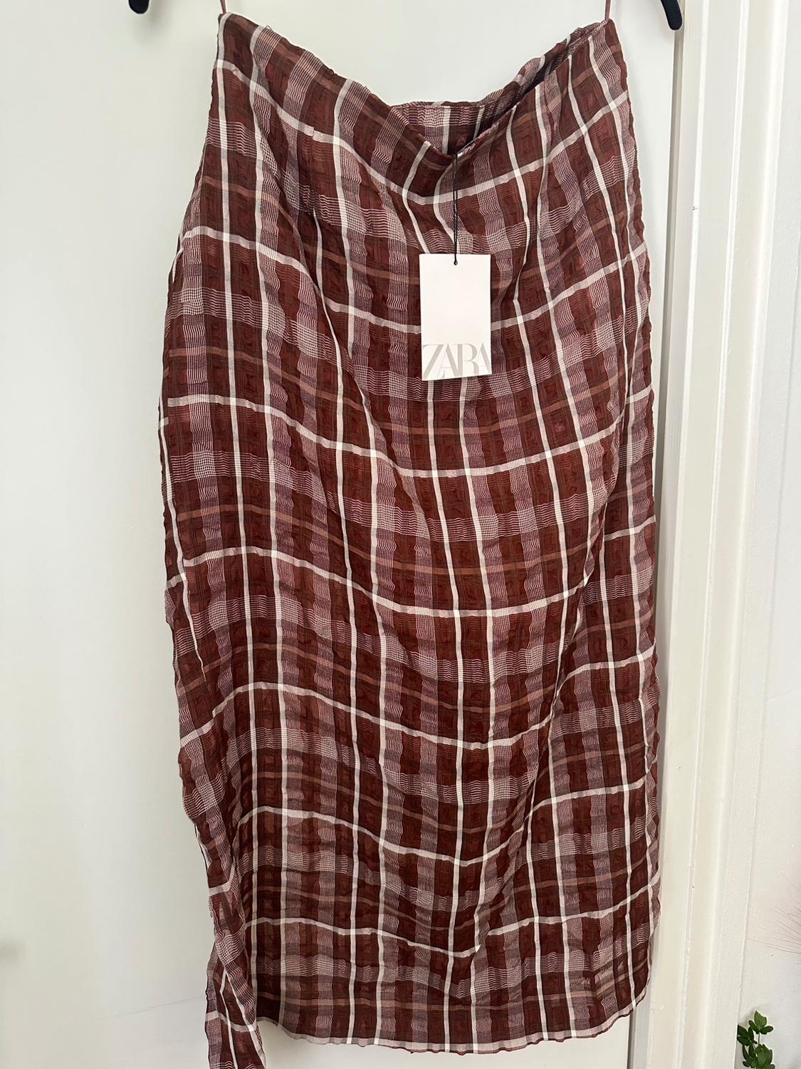 CHECK MIDI SKIRT - Image 2
