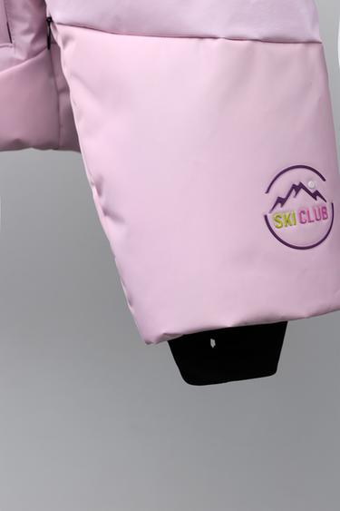 DOUDOUNE 80 % DUVET ET 20 % PLUME MÉTALLISÉE WATER RESISTANT ET COUPE-VENT SYSTÈME RECCO® COLLECTION SKI - Rose de Zara - Image 6