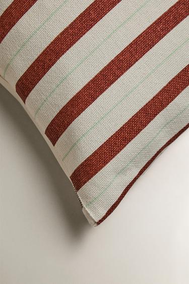 STRIPED CUSHION COVER - Red by Zara - Image 1