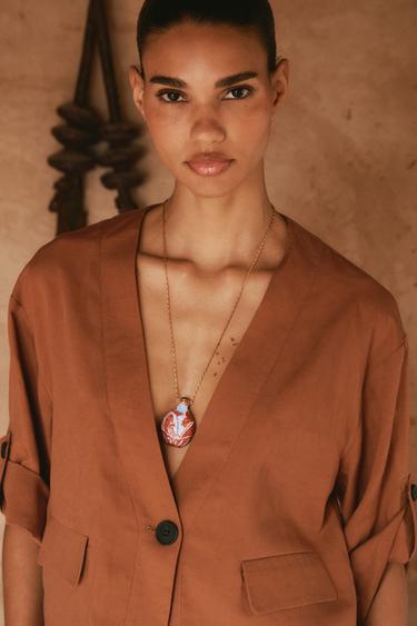 TURN-UP SLEEVE JACKET - Terracotta by Zara