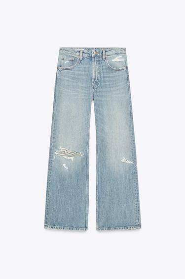 JEAN TRF BOYFRIEND DÉCHIRÉ TAILLE MOYENNE - Bleu de Zara - Image 1
