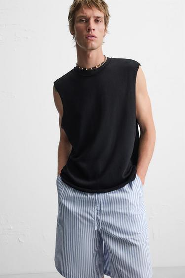 STRIPED RELAXED FIT BERMUDA SHORTS - striped by Zara - Image 5