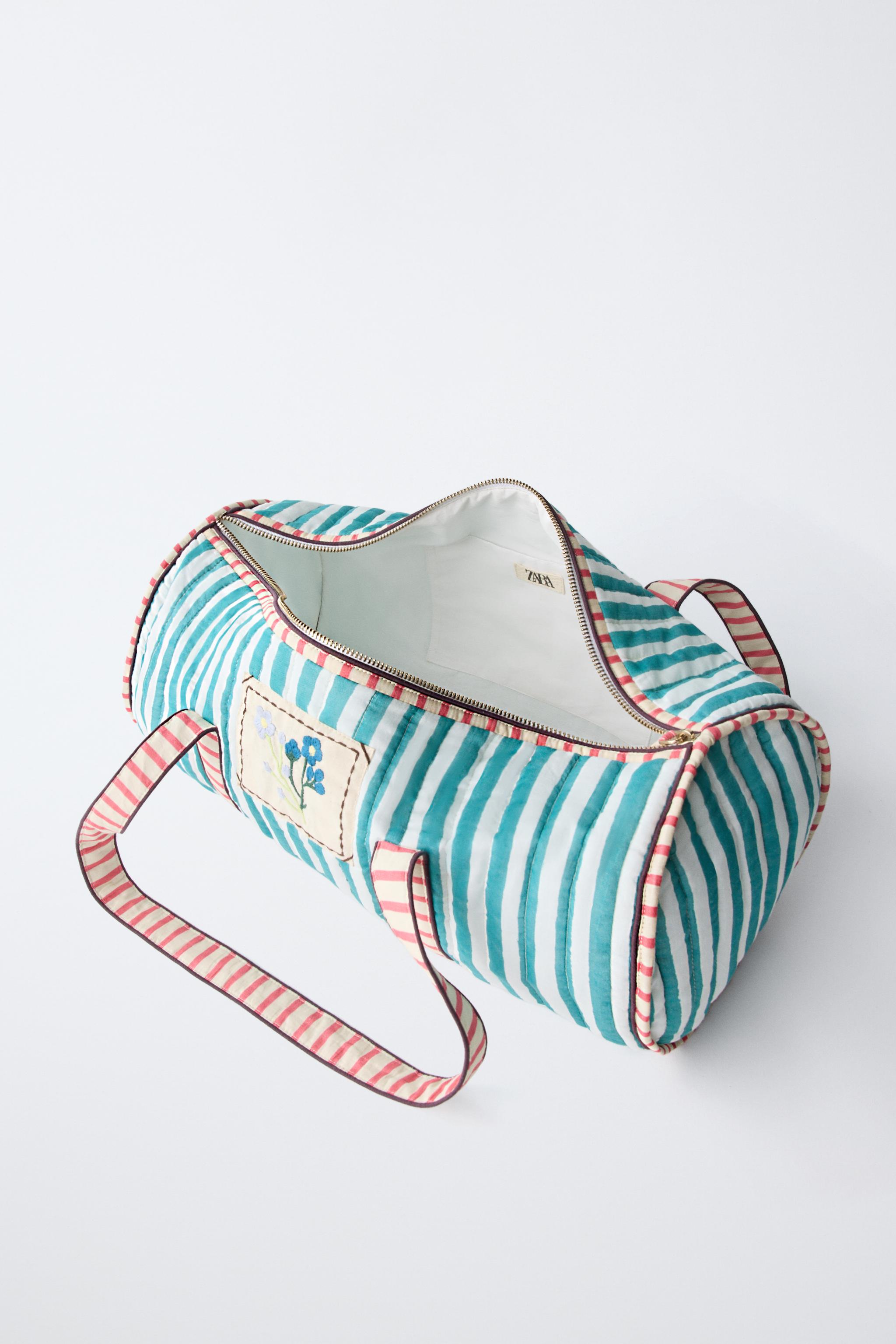 Детские сумки Zara EMBROIDERED STRIPED BOWLING — фото 4