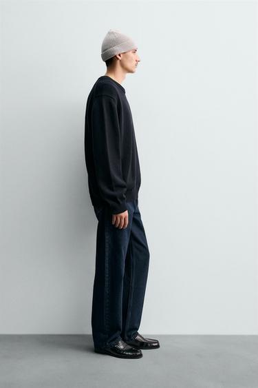 PULL REGULAR FIT EN COTON - Bleu marine foncé de Zara - Image 3