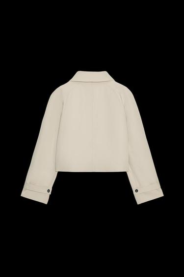 Zara ZW COLLECTION SHORT TRENCH COAT - Beige