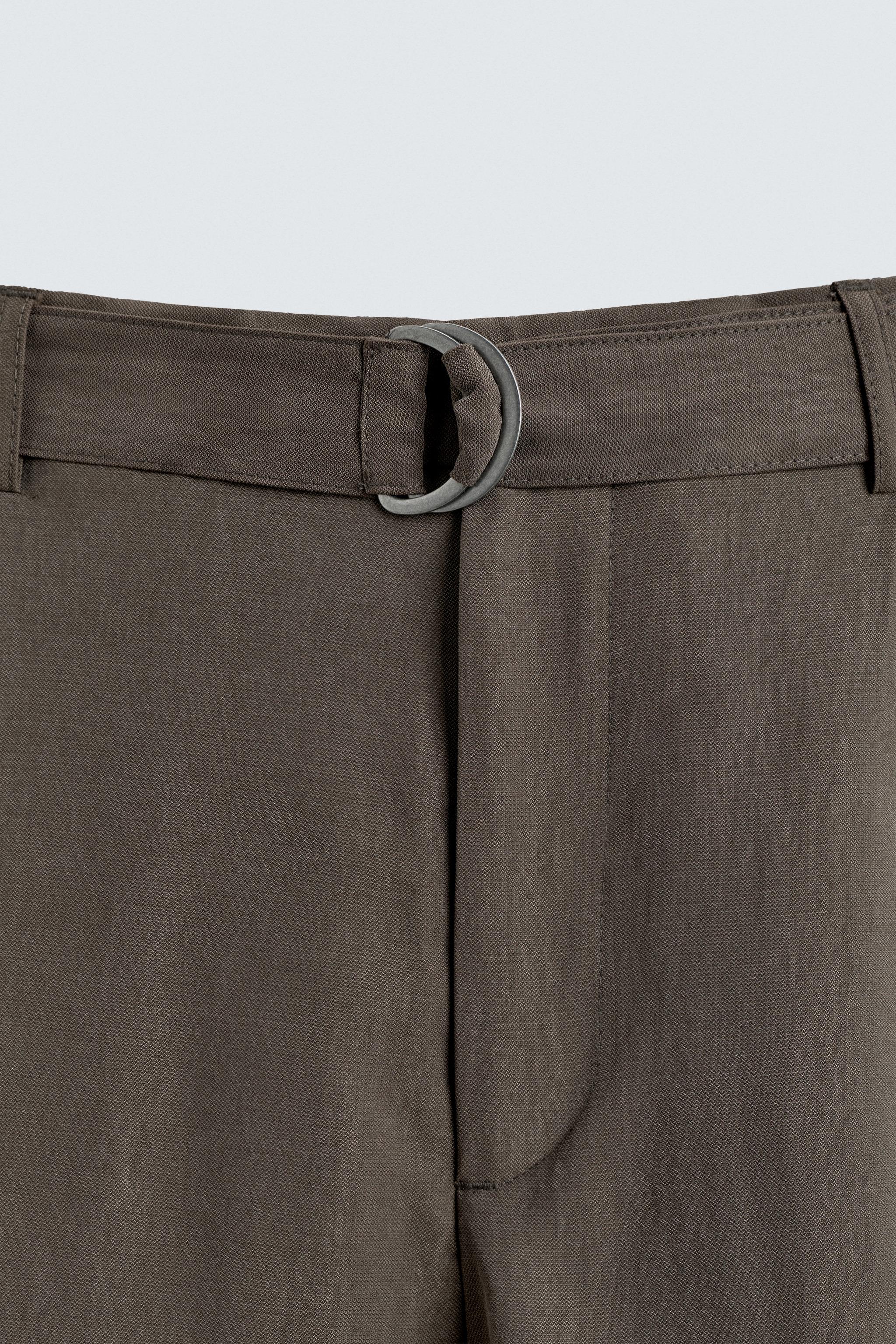 FLOWY BELTED PANTS
