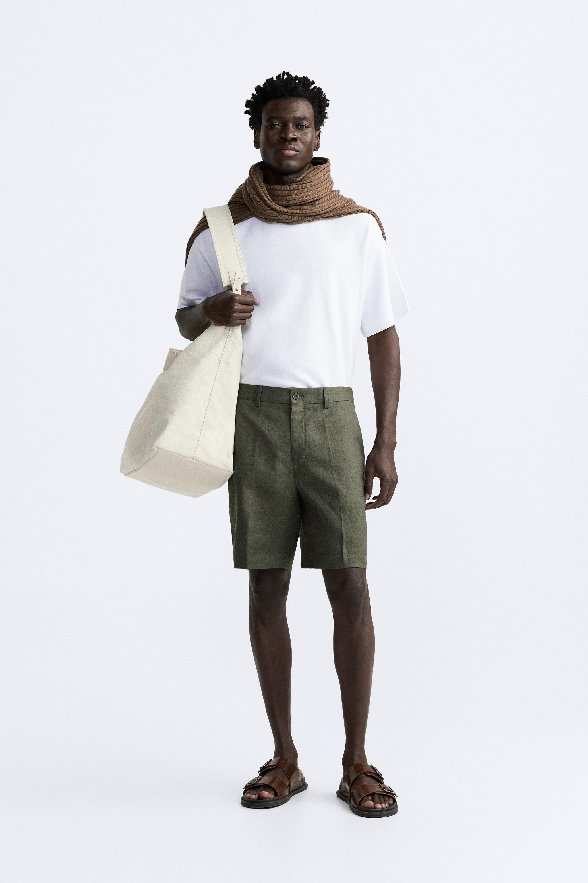 Linen shorts clearance zara