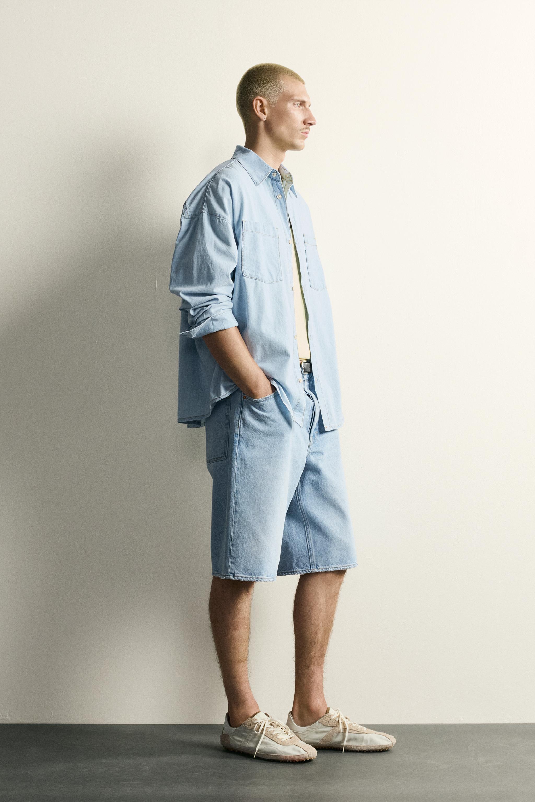 CHEMISE EN JEAN LÉGER DÉLAVÉ
