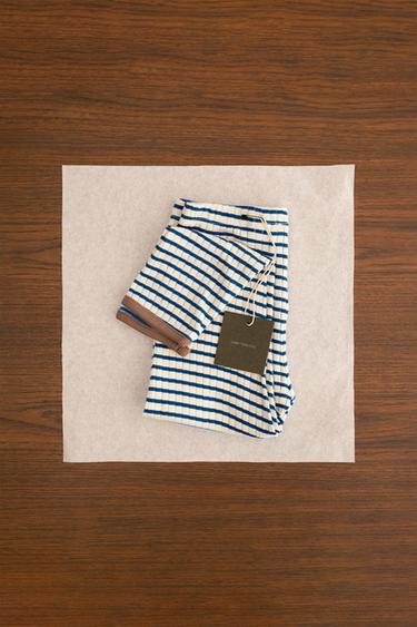 ZARA TIMELESS - STRIPED TRIM PYJAMAS - Blue by Zara - Image 1