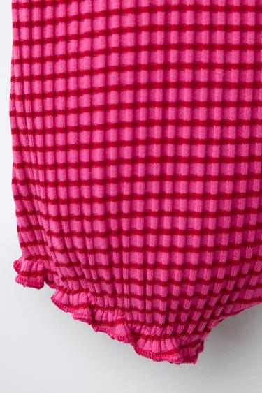 STRIPED FLORAL ROMPER - Fuchsia by Zara - Image 3