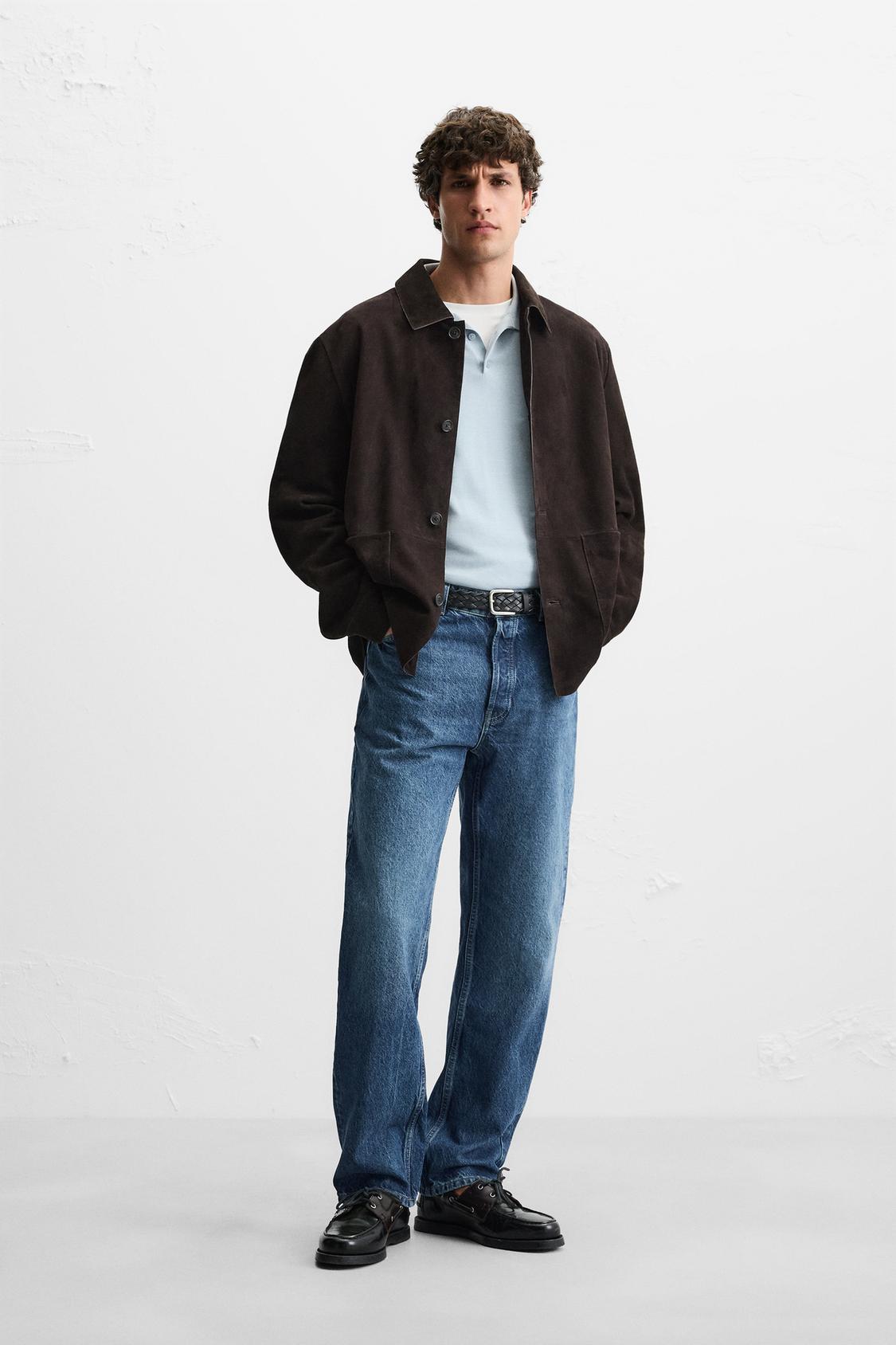 ВЕРХНЯЯ РУБАШКА ИЗ ЗАМШИ ZARA