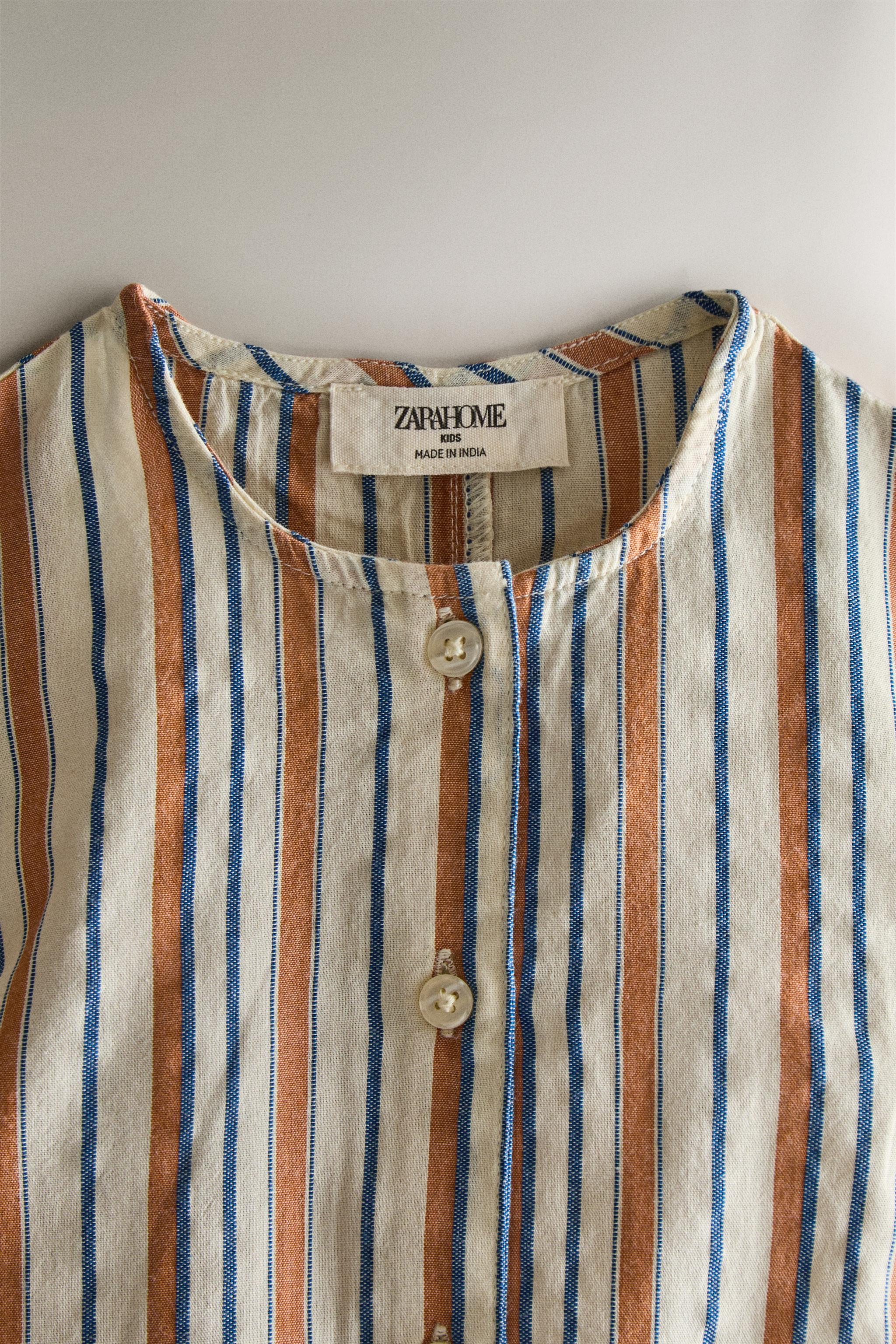 BABY STRIPED FOOTED ROMPER