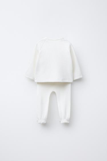TEXTURED JUMPER AND LEGGINGS SET - Oyster-white by Zara - Image 1