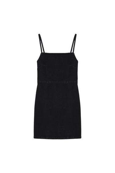 DENIM DRESS WITH STRAPS