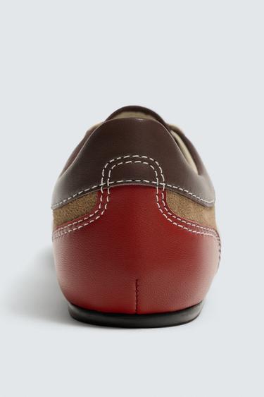 BASKETS EN CUIR HARRY LAMBERT FOR ZARA X DISNEY - Marron de Zara - Image 2