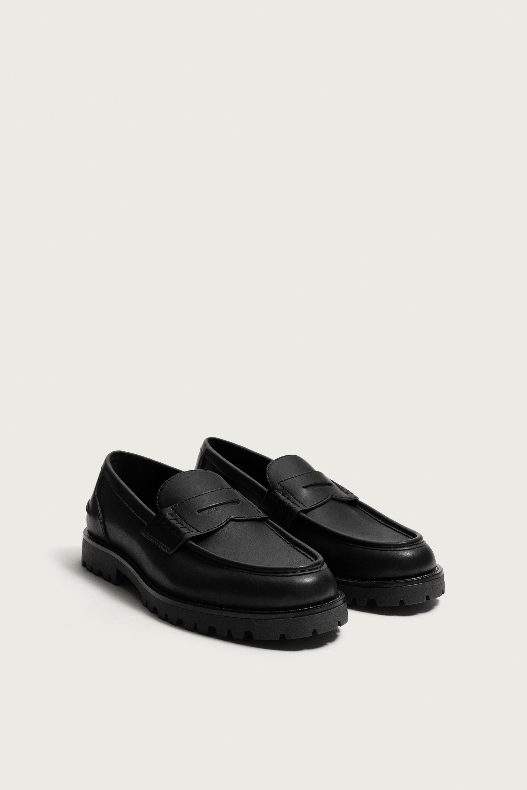 LUG SOLE STRAP LOAFERS — Black (alternate view)