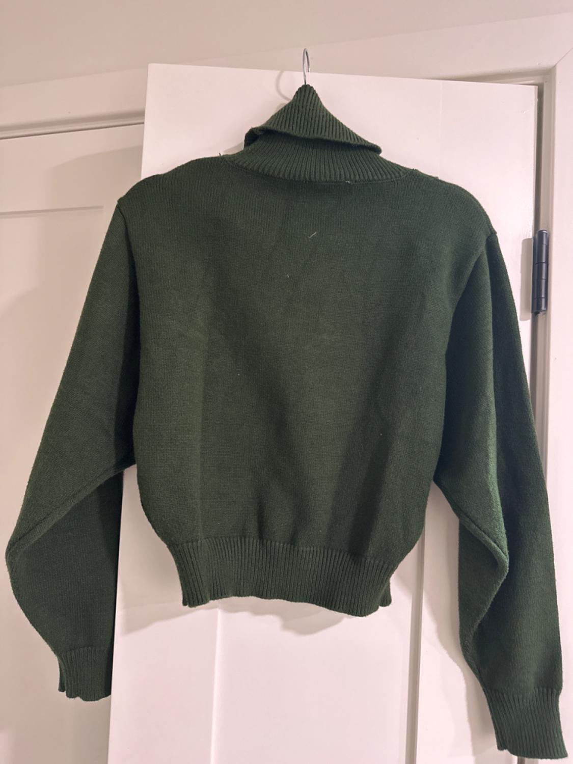 CROPPED KNIT HIGH COLLAR SWEATER - Image 2