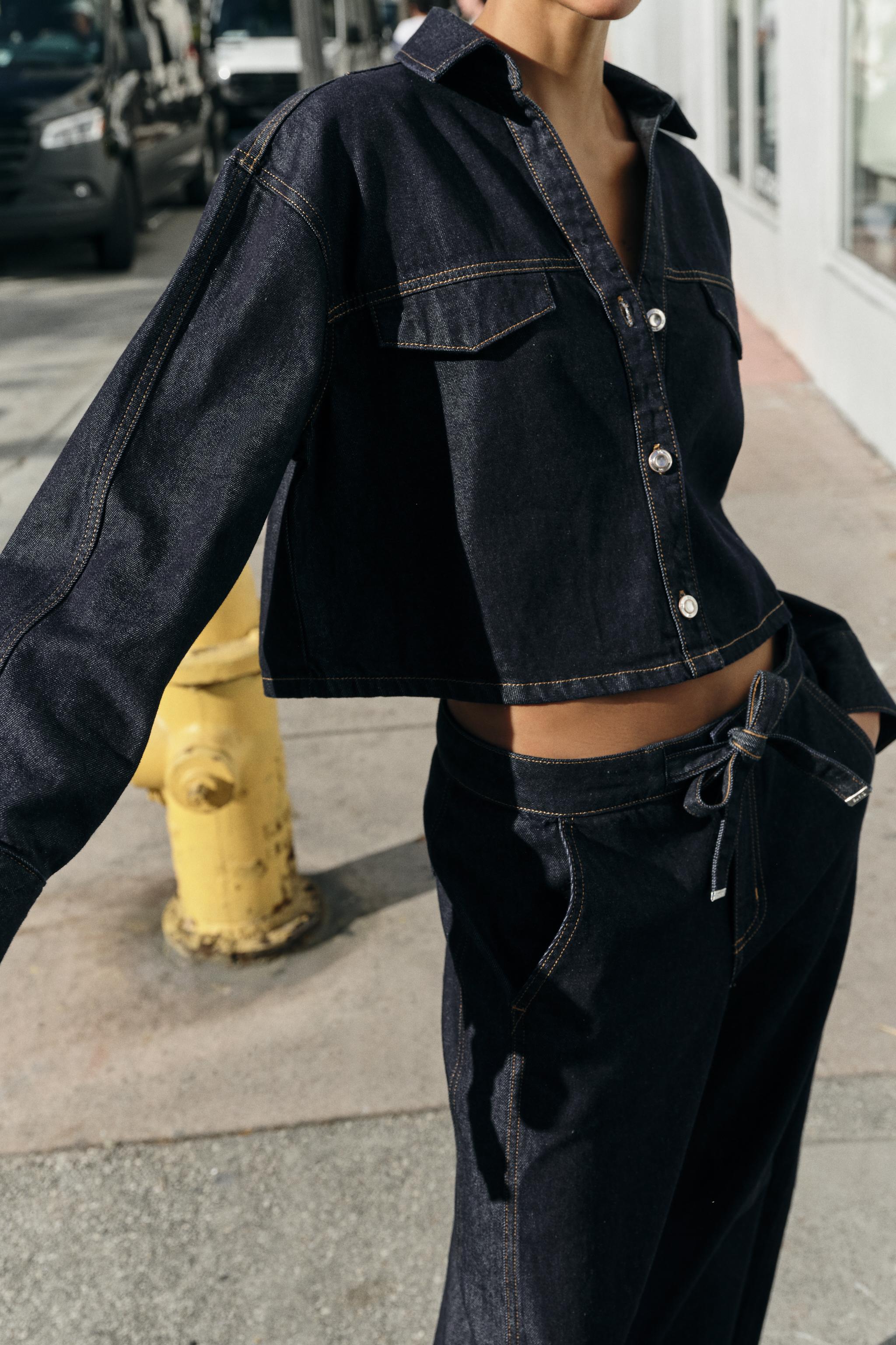 CHEMISE Z1975 EN DENIM COURTE À PATTES