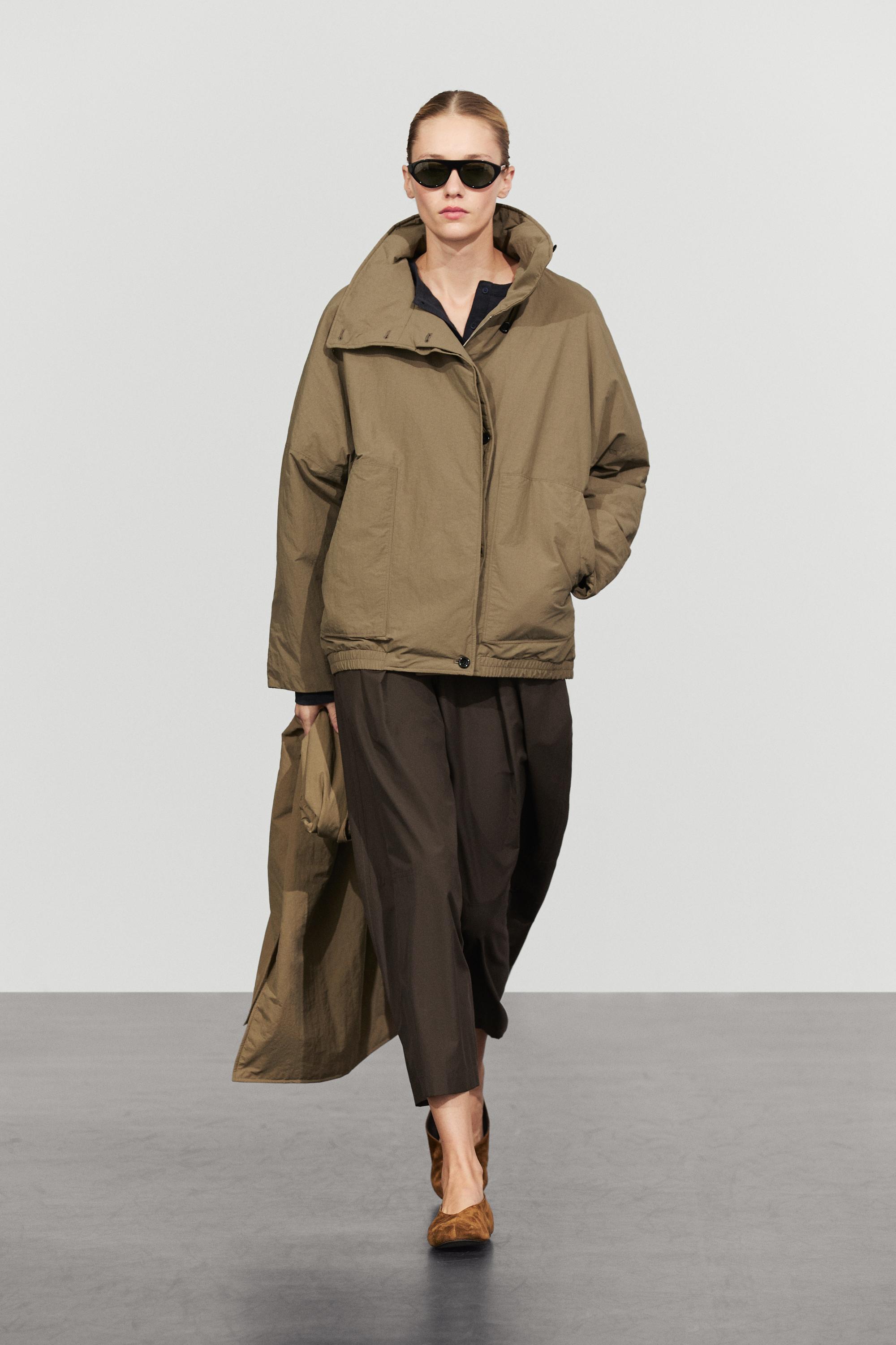 Quilted bomber jacket with scarf