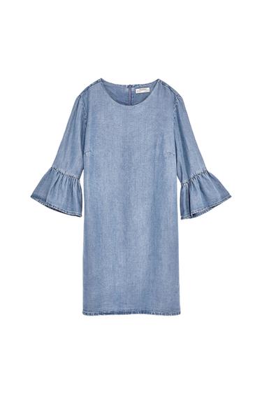 DRESS WITH FRILLED SLEEVES
