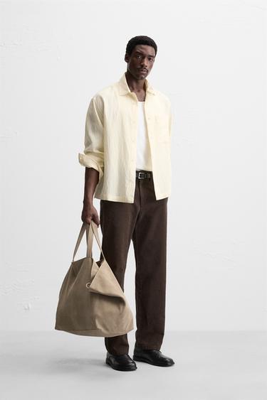 STRIPED TEXTURED SHIRT - Vanilla by Zara - Image 0