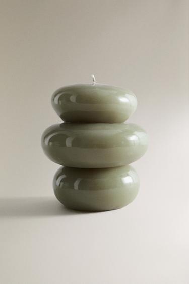 STONE DESIGN CANDLE - Green by Zara - Image 0
