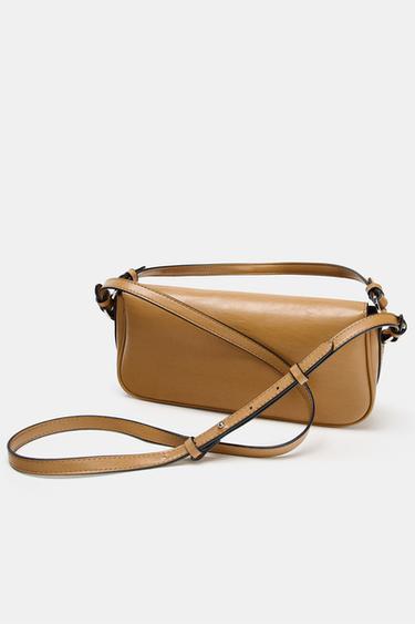 DOUBLE-HANDLE CROSSBODY BAG - Dark tan by Zara