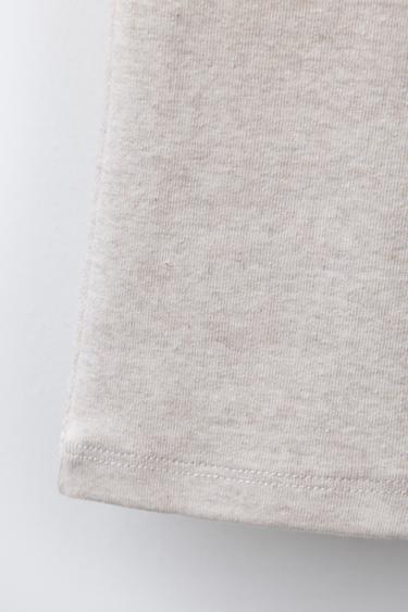 LEGGING FLARE INTERLOCK À ÉTIQUETTE - Sable / Chiné de Zara - Image 3