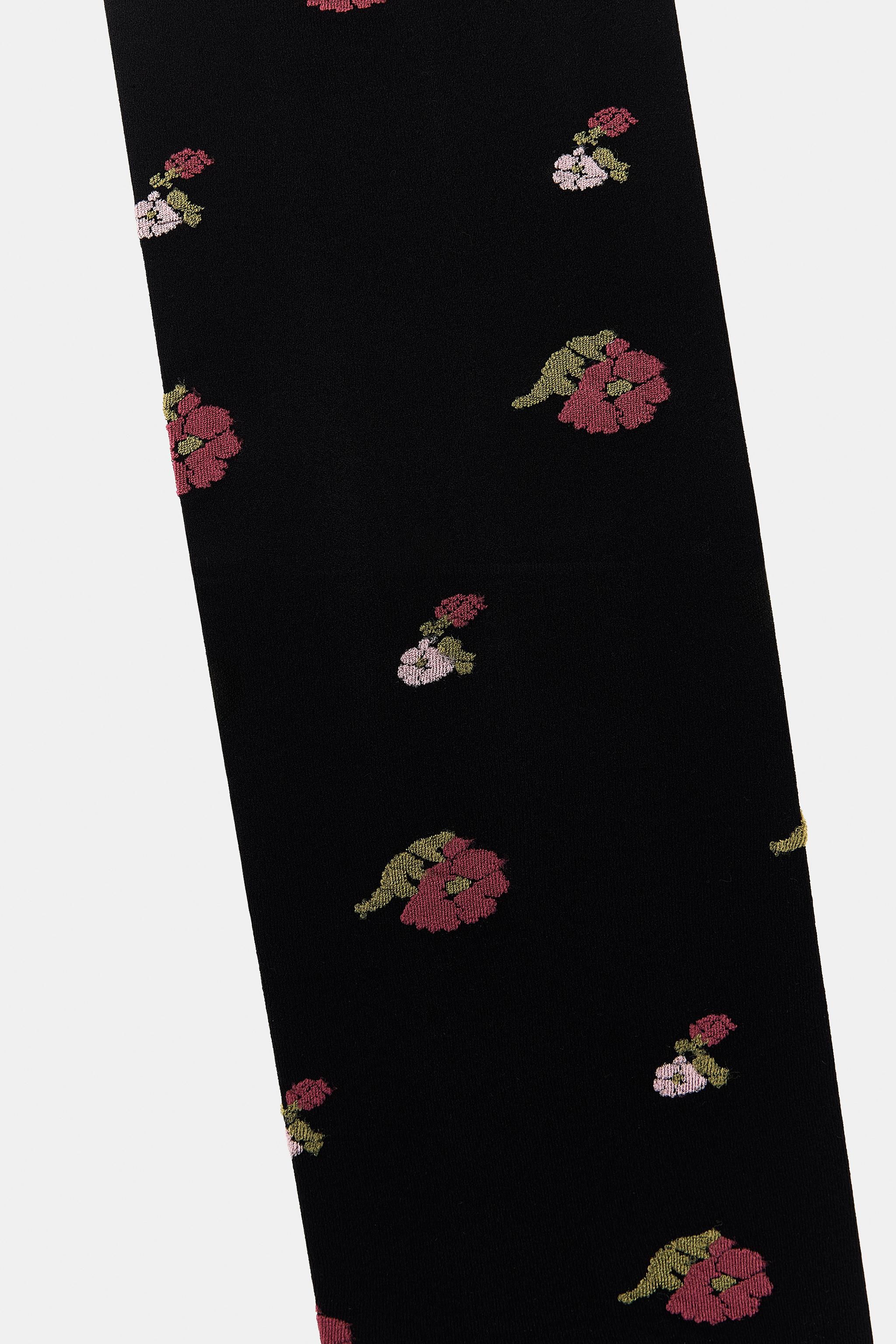 FLORAL JACQUARD TIGHTS