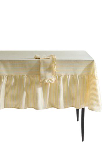 Zara RUFFLED COTTON TABLECLOTH - 黃色