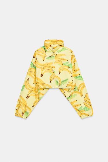 FRUIT PRINT SHORT JACKET - yellow by Zara - Image 1