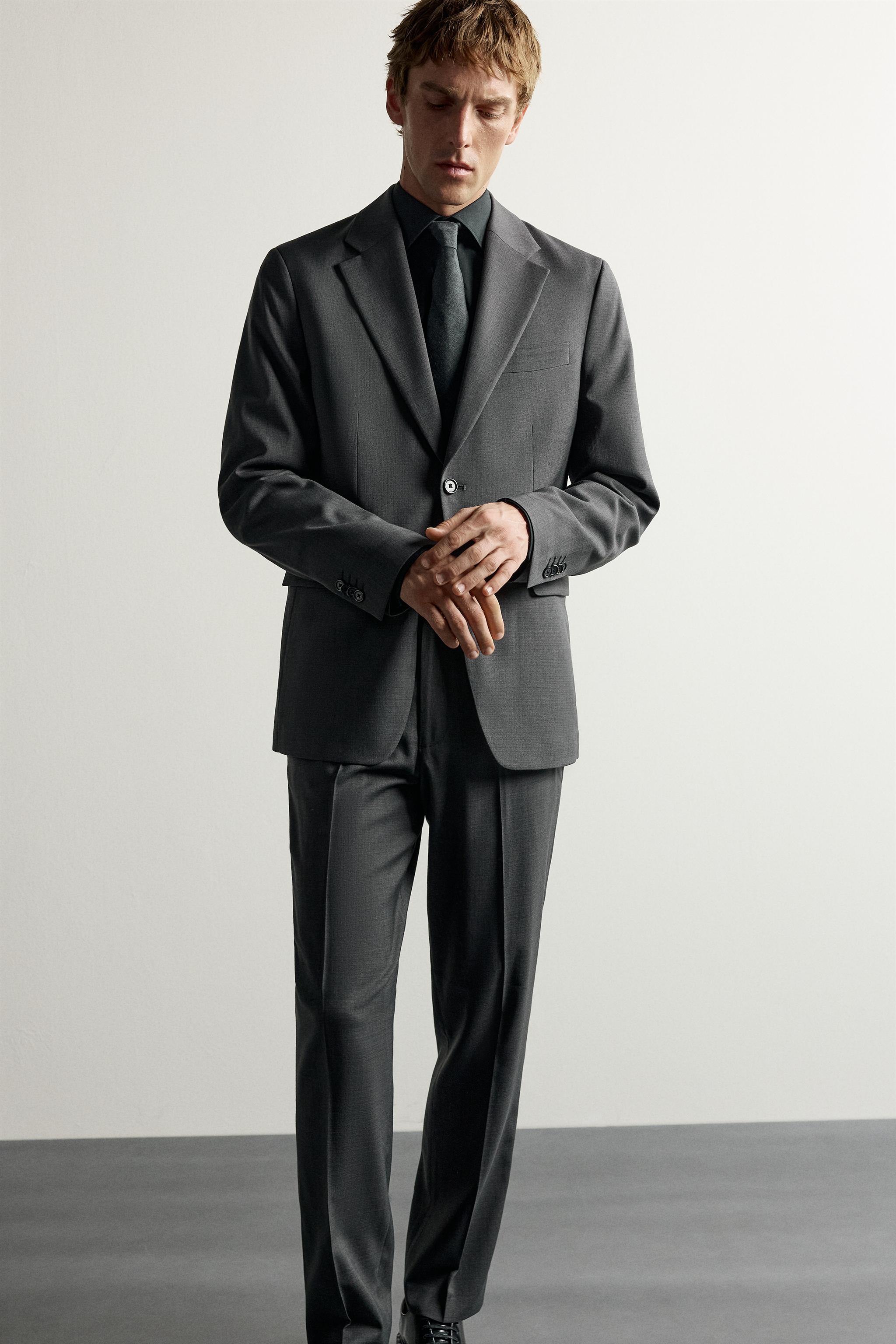 Мужские брюки Zara COMFORT REGULAR FIT SUIT PANTS — фото 5