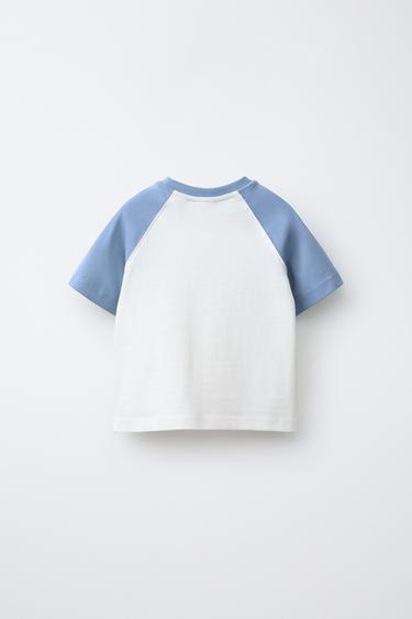 RAGLAN SLEEVE T-SHIRT - Blue by Zara - Image 1