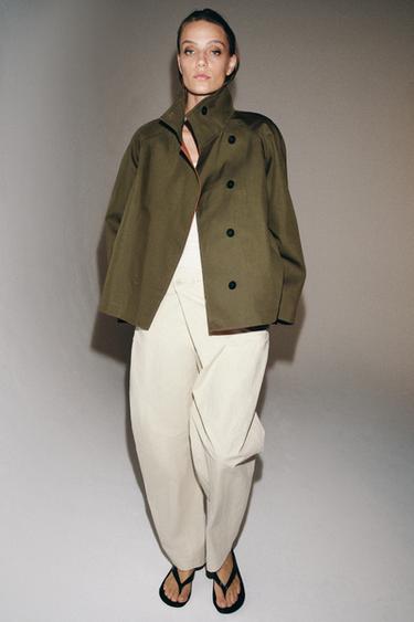 PANTALON CROISÉ À BOUTONS ZW COLLECTION - Marron clair de Zara - Image 2