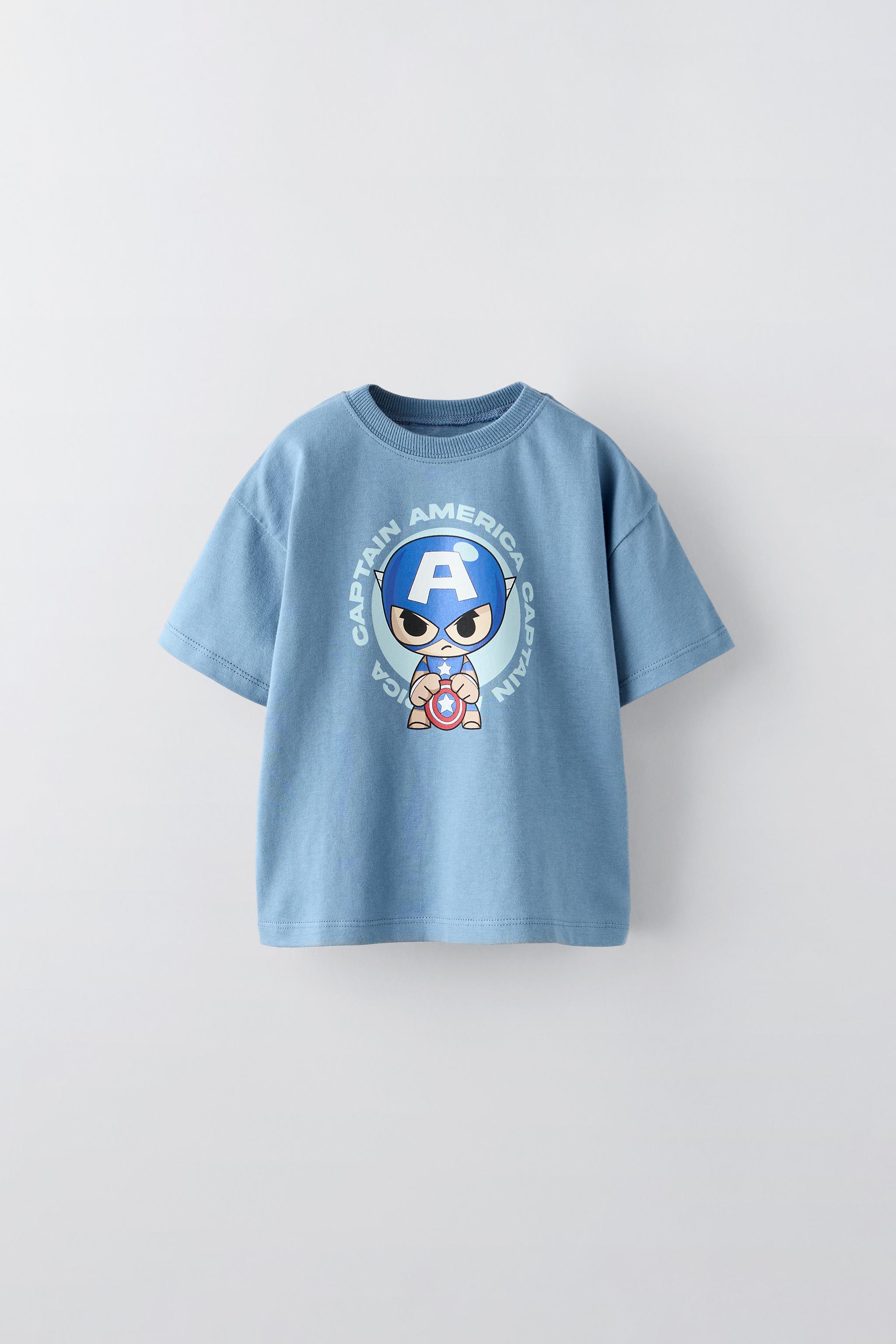 CAPTAIN AMERICA MARVEL T SHIRT Blue ZARA UAE Dubai Sharjah Ajman UAQ Fujairah