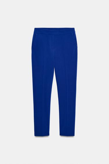 PANTALÓN SLIM TIRO ALTO - Azulón de Zara