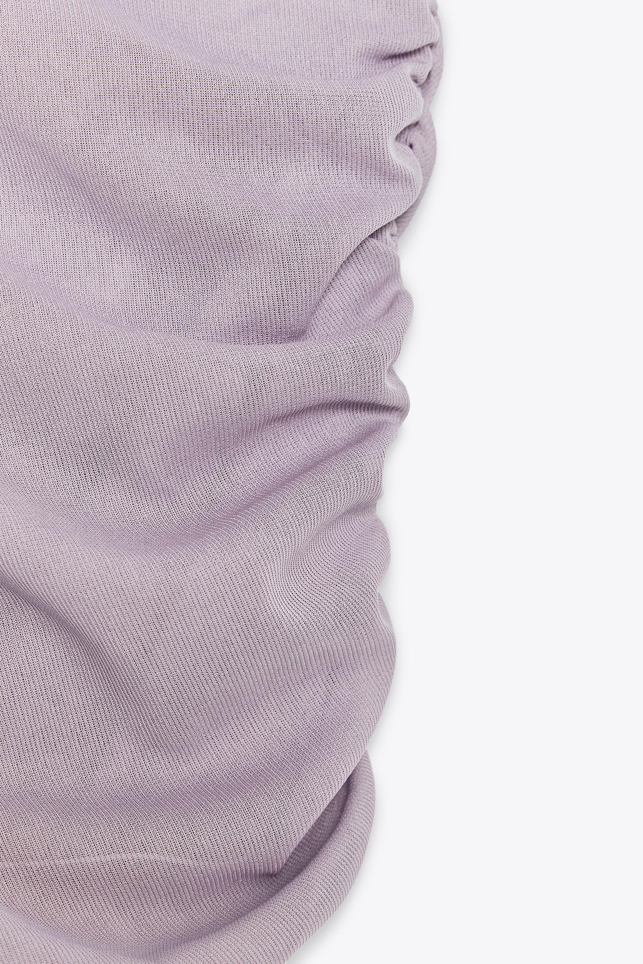 RUCHED TULLE TOP - Blue | ZARA Canada