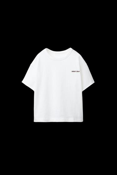 EMBROIDERED T-SHIRT - White by Zara - Image 0