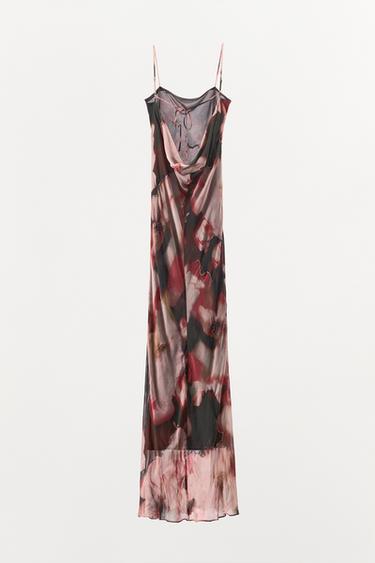 FLORAL BEADED PRINT DRESS - Multicoloured by Zara - Image 6