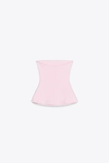 TOP BANDEAU INTERLOCK - Rose de Zara - Image 5