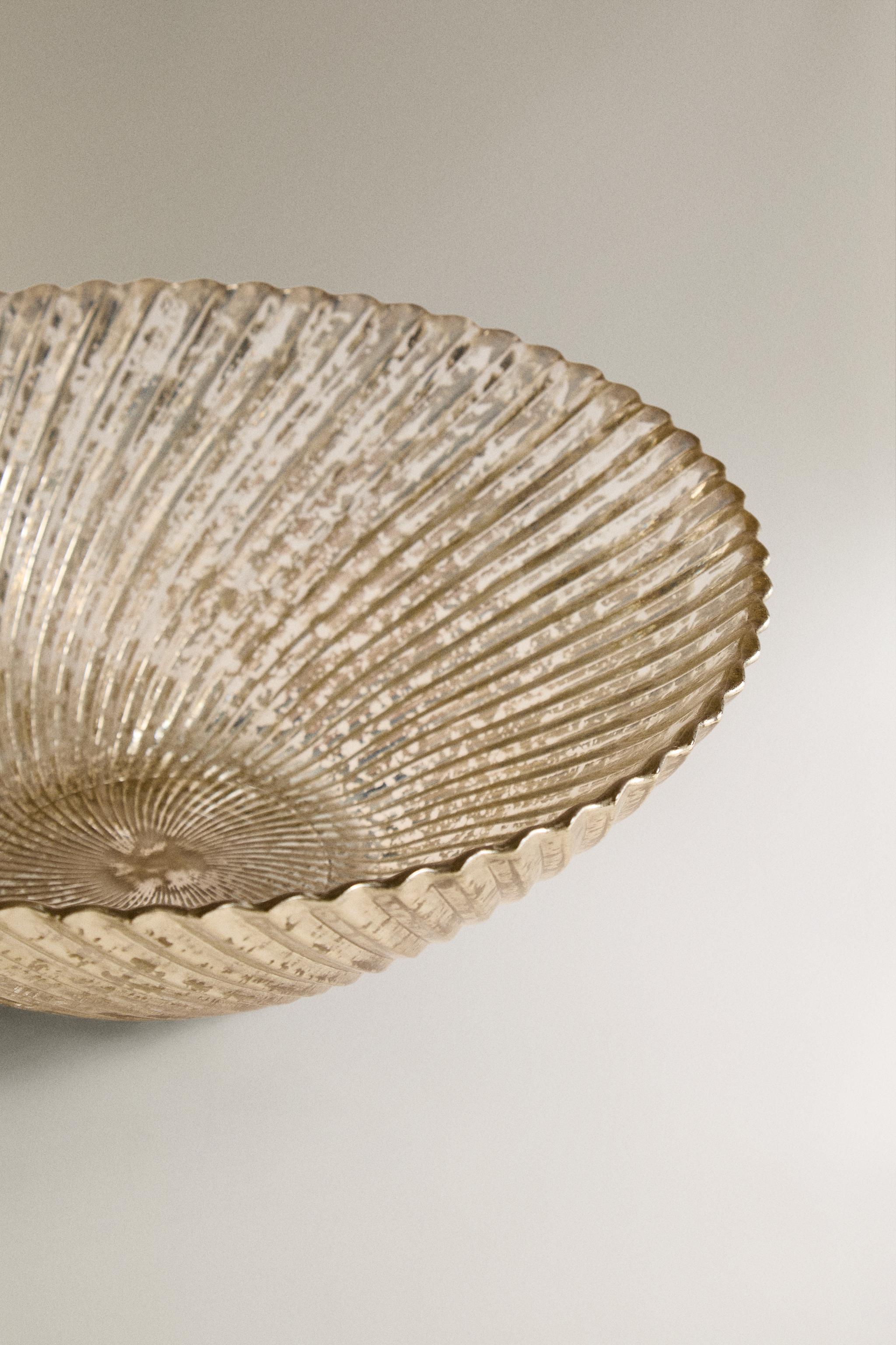 CHRISTMAS SHINY GLASS SALAD BOWL