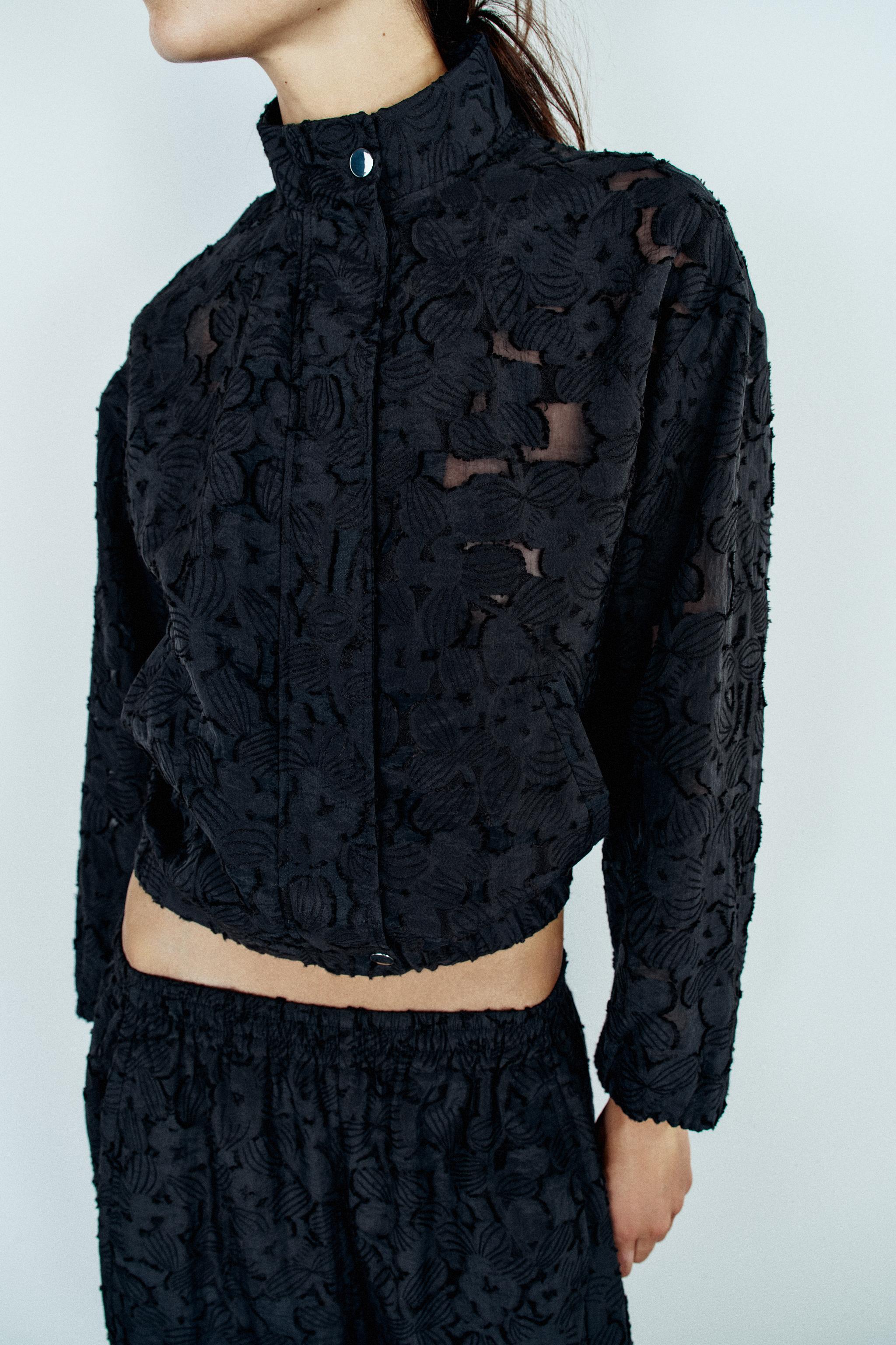 Zara devore süet bomber ceket görsel 3