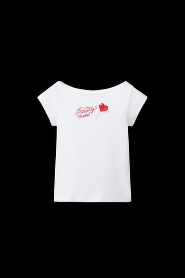 PRINTED T-SHIRT - White by Zara - Image 0