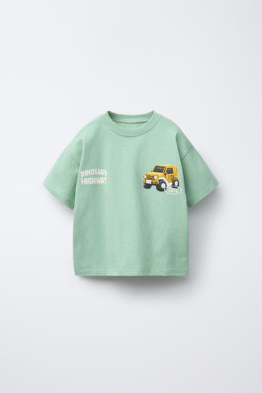 Zara PRINTED T-SHIRT - Green - Image 0