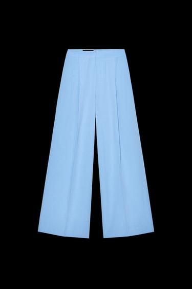 Zara PLEATED PANTS - Sky blue - Image 0