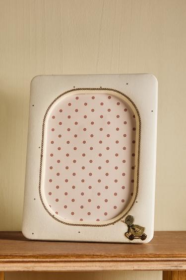 CHILDREN'S LARGE EMBROIDERED DUCKLING PHOTO FRAME - Ecru by Zara - Image 5