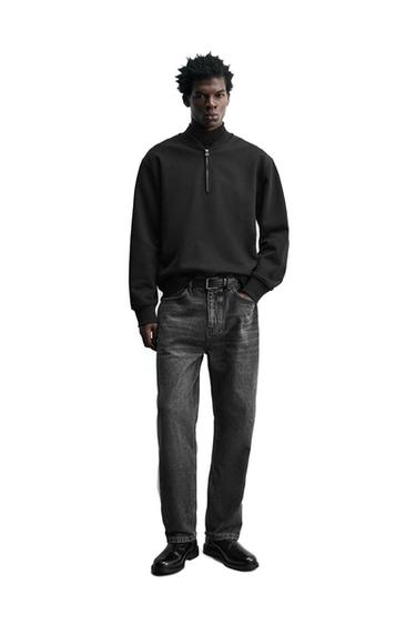 JEANS STRAIGHT ANKLE FIT - Zara 블랙